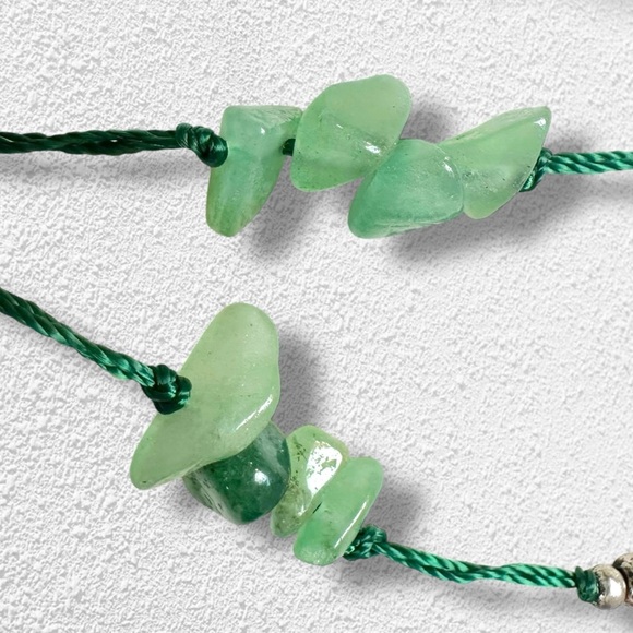 Free People Get Lost Cord Pendant Necklace in Green Gold NEW Bohemian Choker - Picture 6 of 10